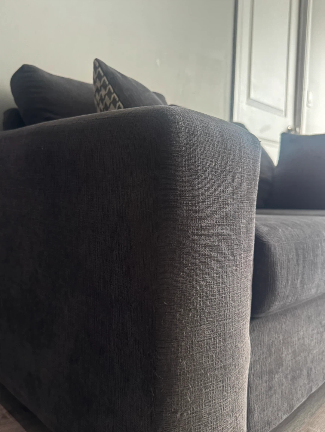 Dark Grey Loveseat Sofa - photo 3