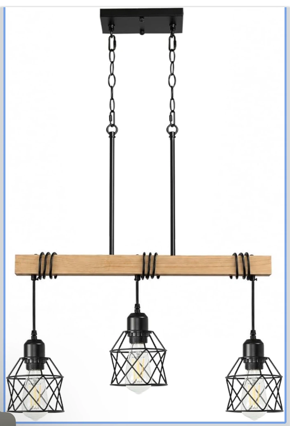 3-Light Farmhouse Chandelier