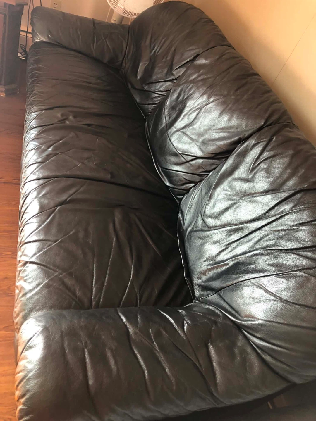 Black Leather Sofa