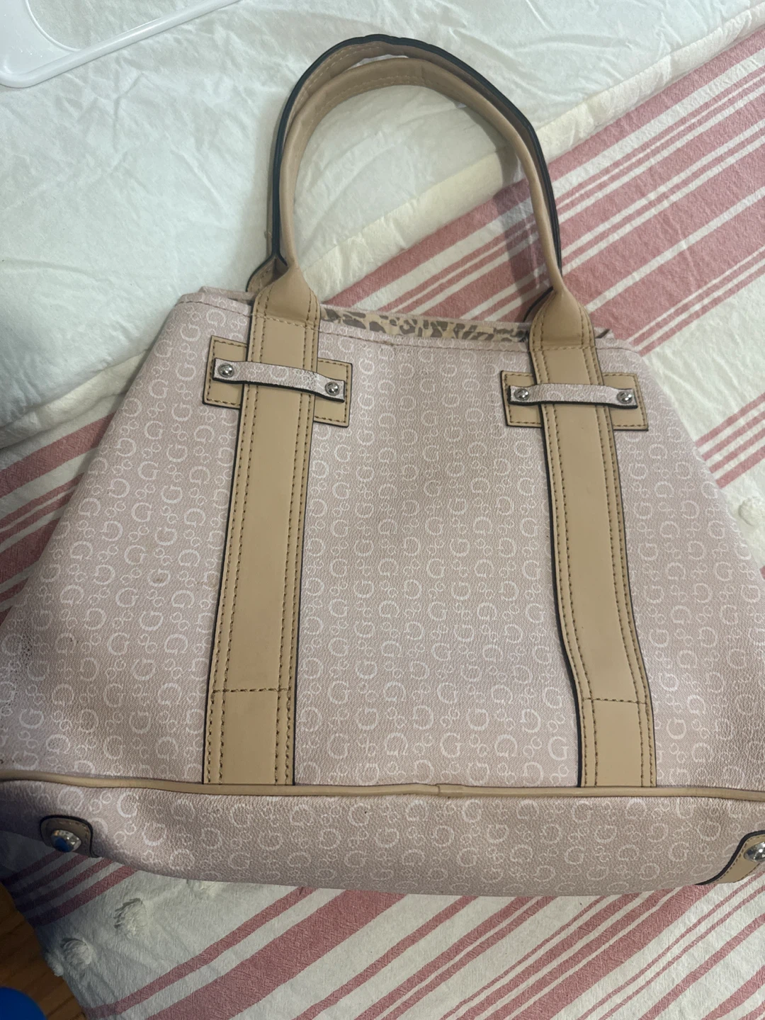 Guess Pink Logo Print Shoulder Bag - photo 4