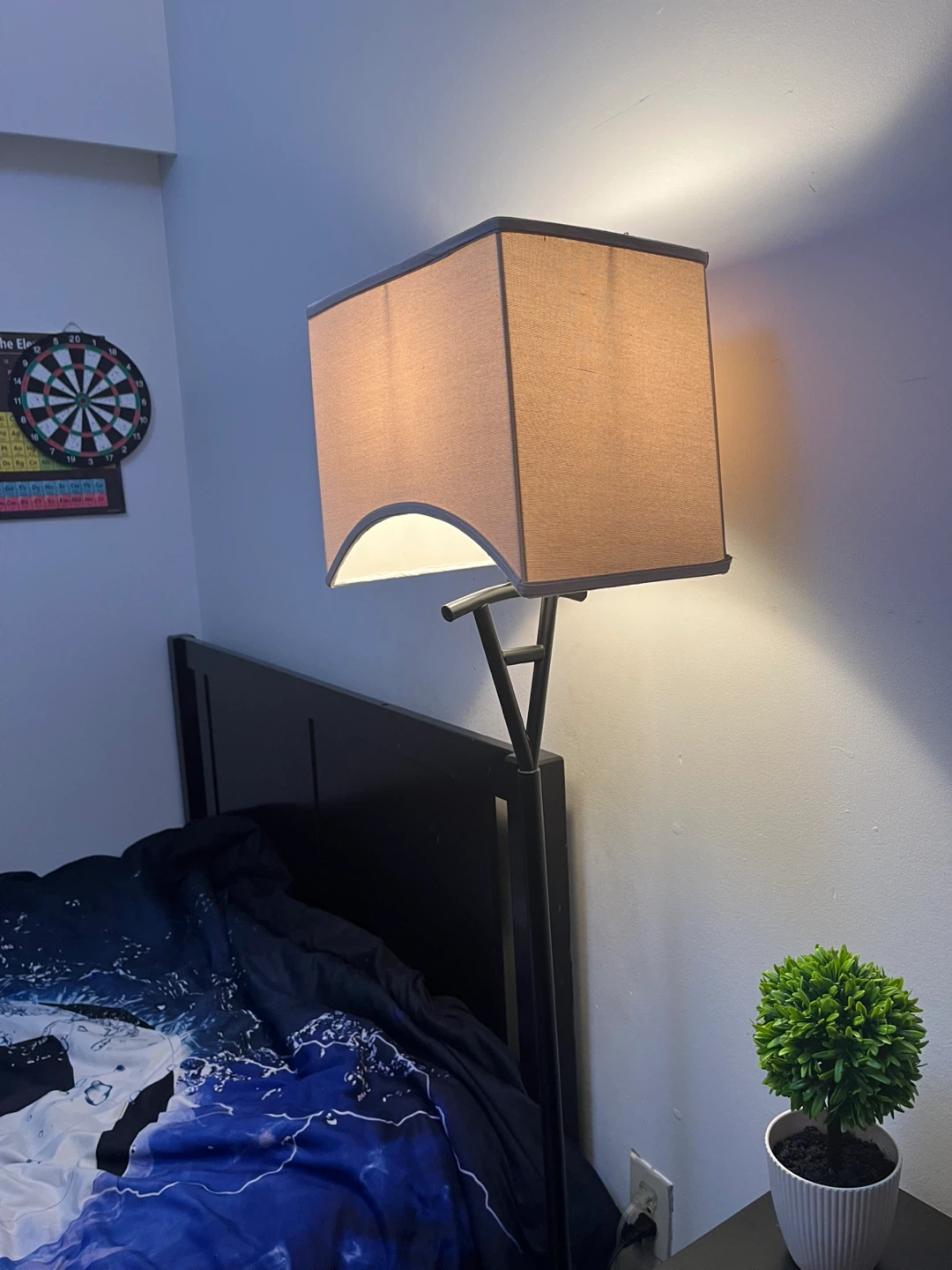Black Floor Lamp with Beige Shade - photo 5