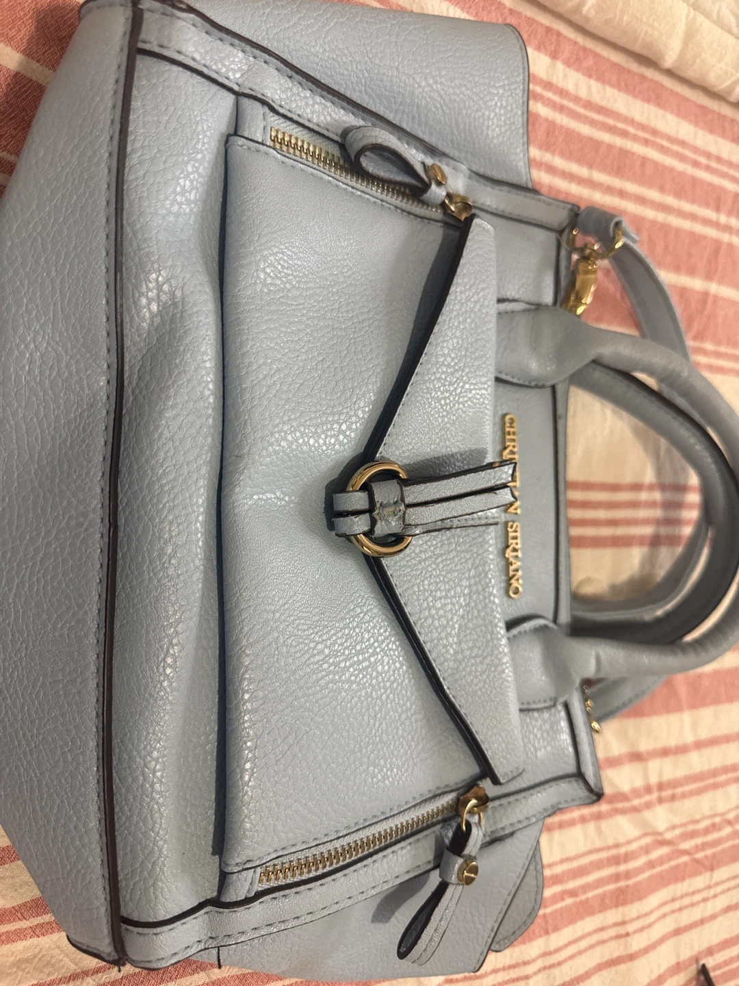 Christian Siriano Pale Blue Satchel Handbag - photo 2