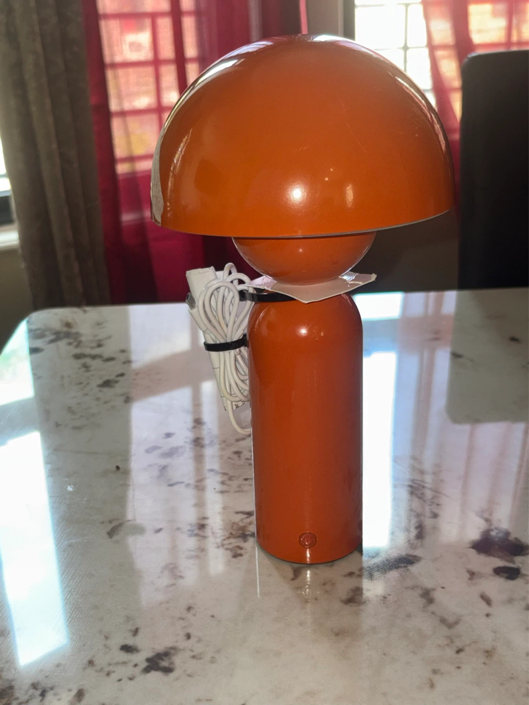Orange Mushroom Desk Lamp with USB Cord - photo 2