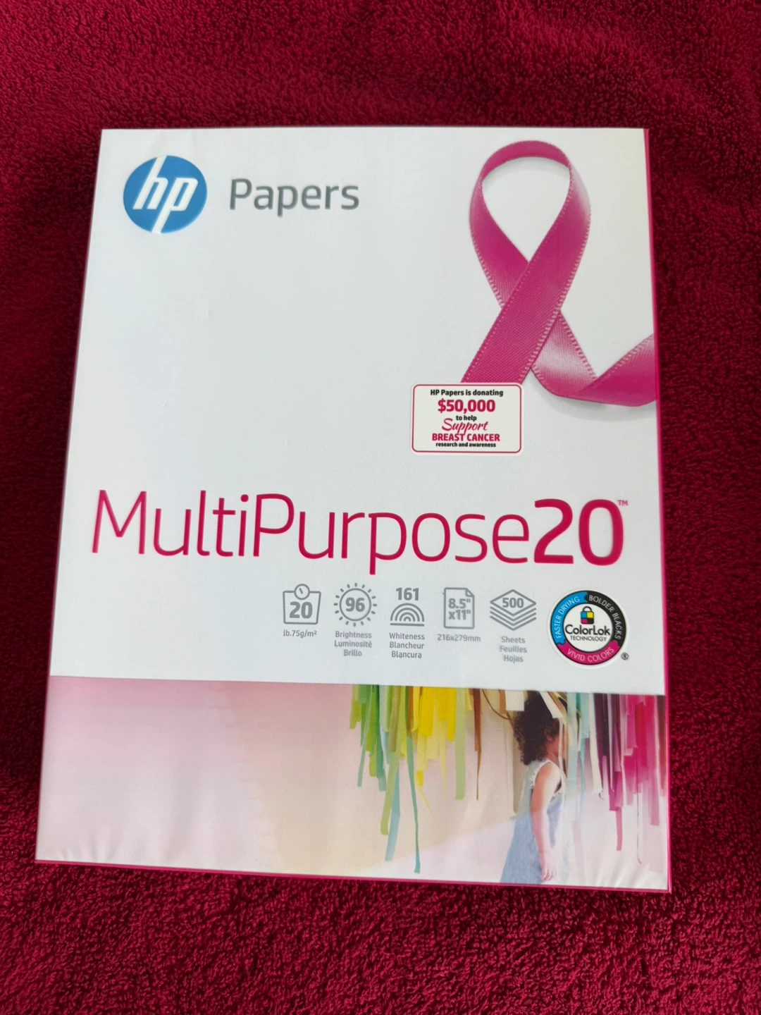 HP Papers MultiPurpose20 Printer Paper 8.5"x11" 500 Sheets