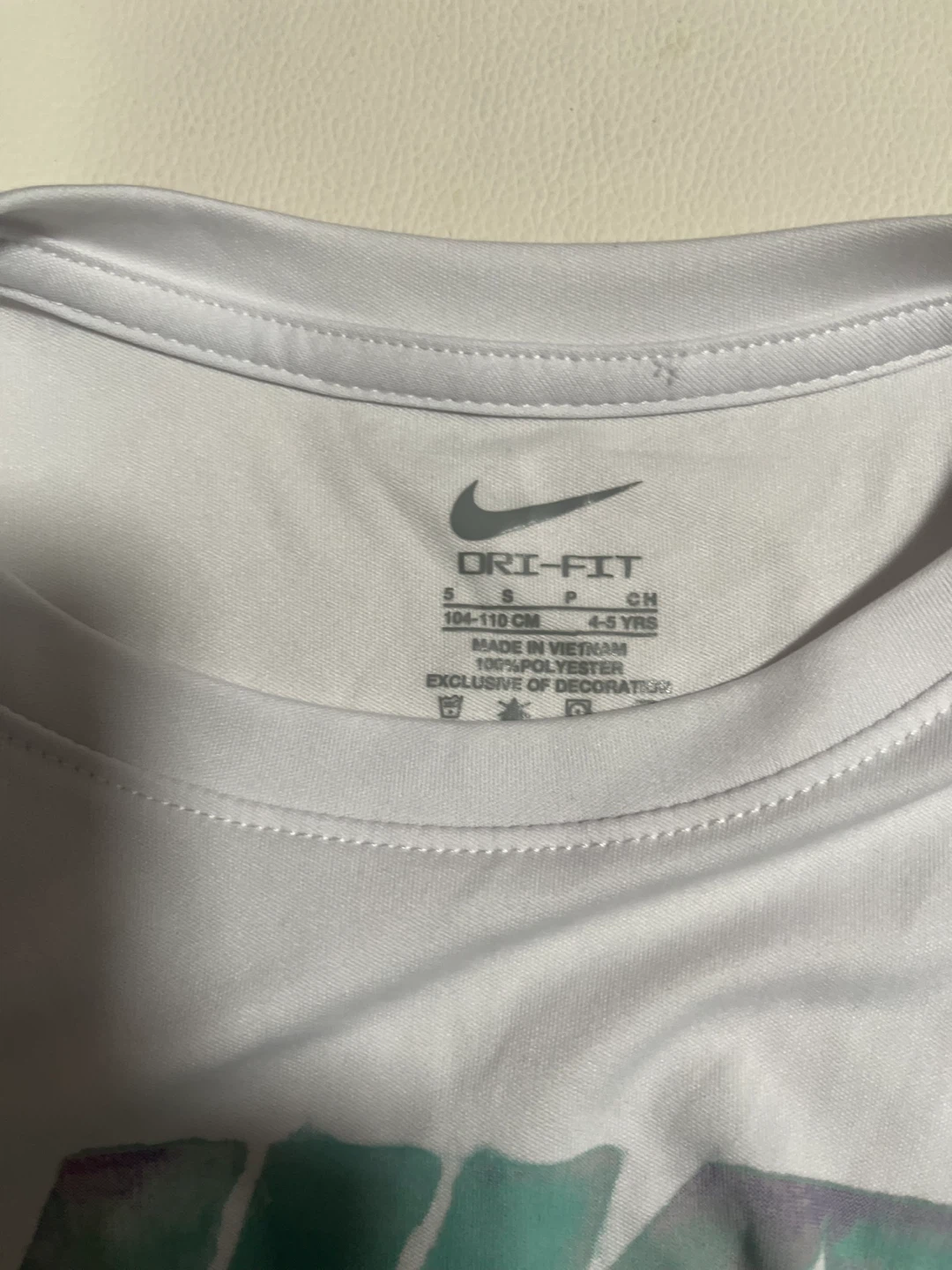 Nike Dri-FIT T-Shirt Size S (4-5 Yrs) White - photo 2