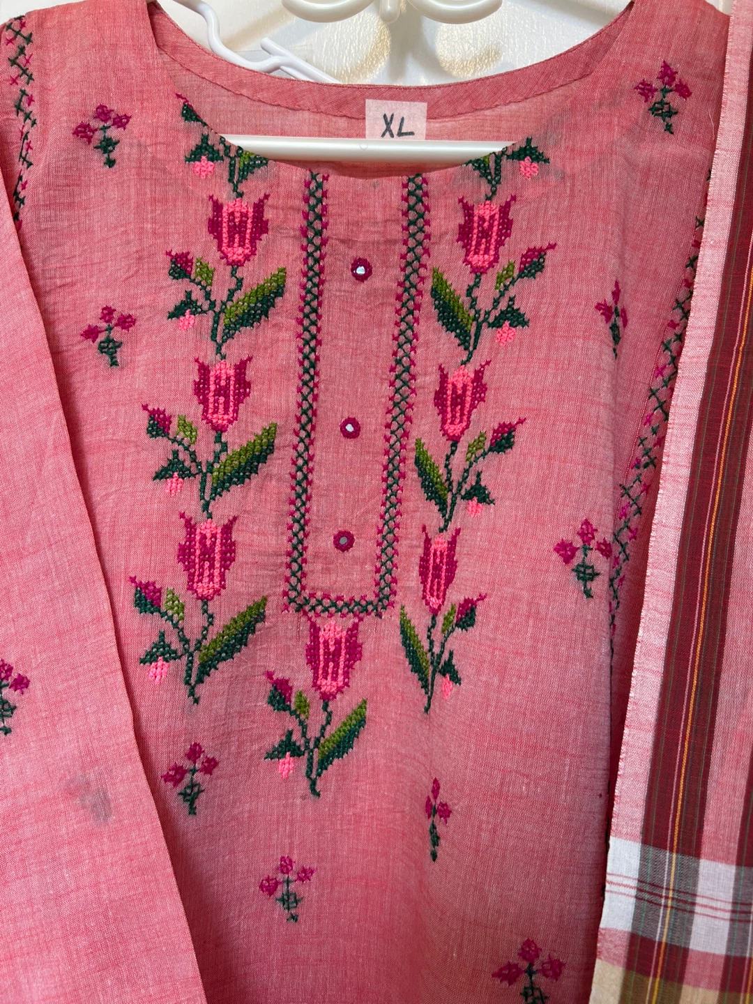 New Cross stitch Embroidered 3 pcs dress ( XL ) - photo 3
