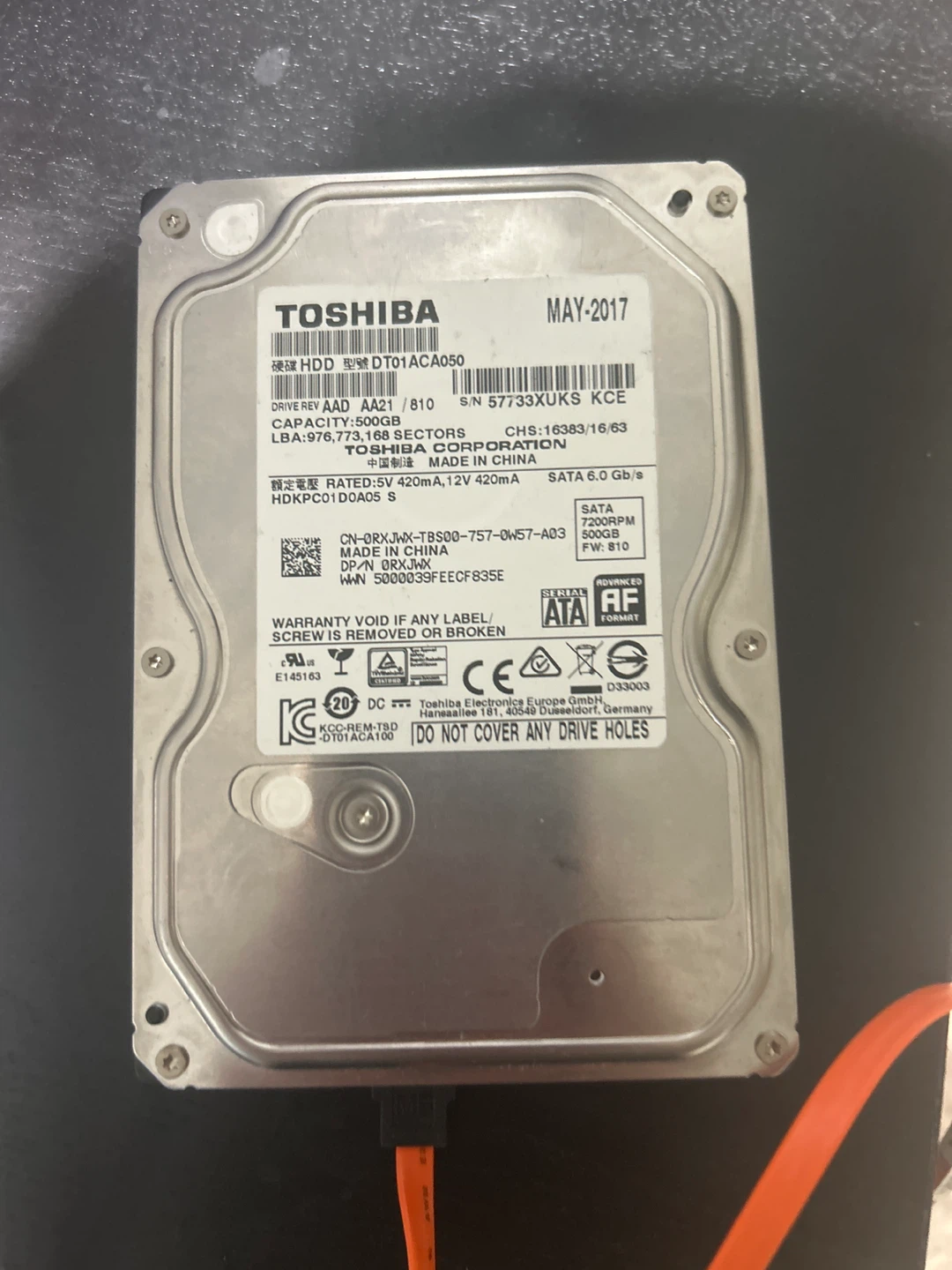 Toshiba 500GB SATA & Seagate 1TB BarraCuda Hard Drive and - photo 2