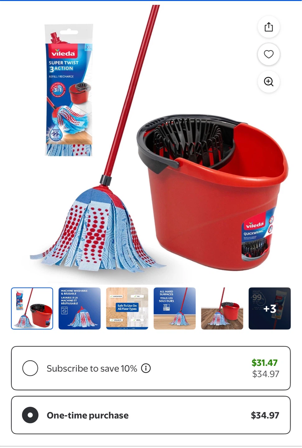 Mop and Bucket Set with Refill