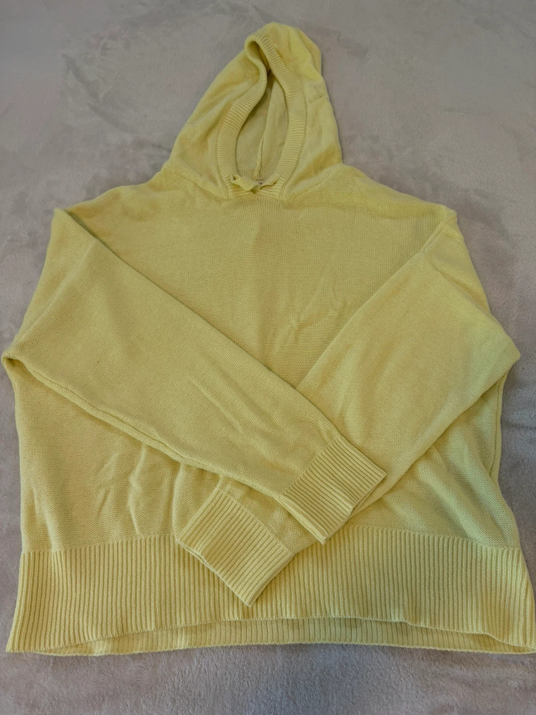Christian Siriano New York Yellow Knit Hoodie - XL
