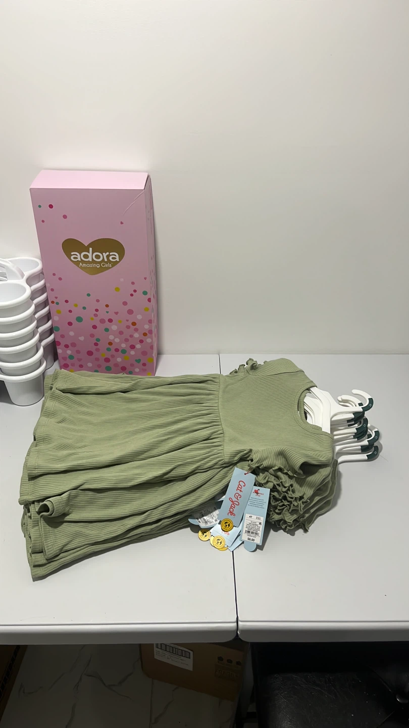 Cat & Jack Girls Ribbed Dress - Green, Size 4T - photo 2