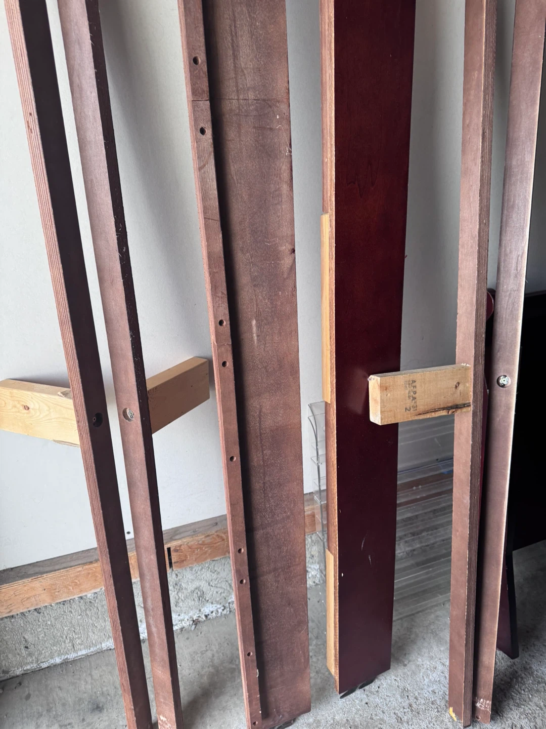 Dark Wood Sleigh Bed Frame - photo 2