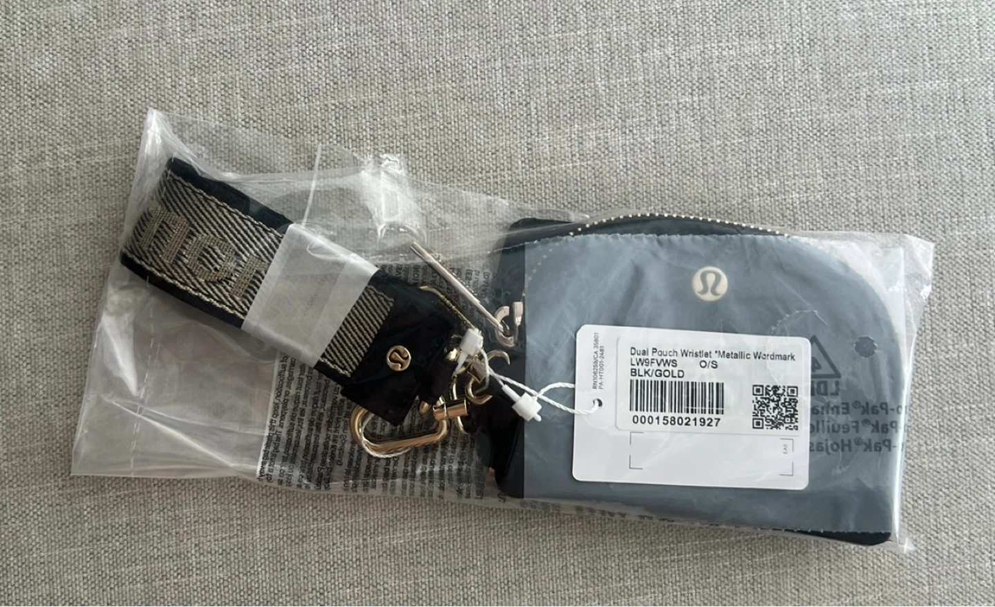 Lululemon Dual Pouch Wristlet - Metallic Wordmark