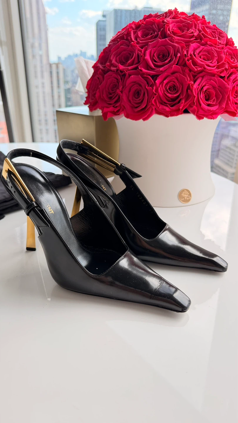 Saint Laurent slingback heels, size 36, original.