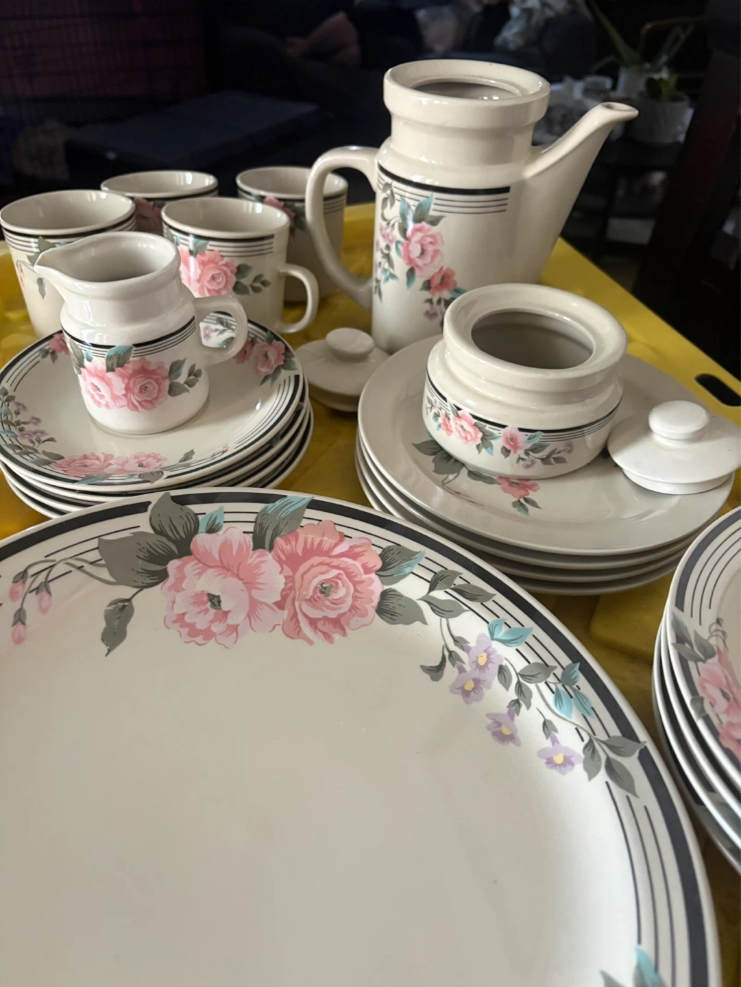Sunflower China Tea Set with Floral Design - photo 3