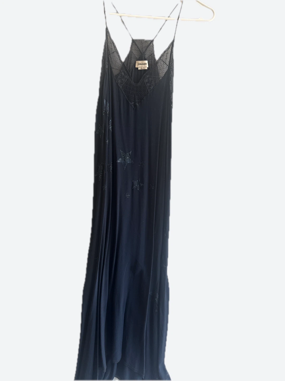 Zadig & Voltaire Dusty Rose Black Star Maxi Slip Dress - photo 2