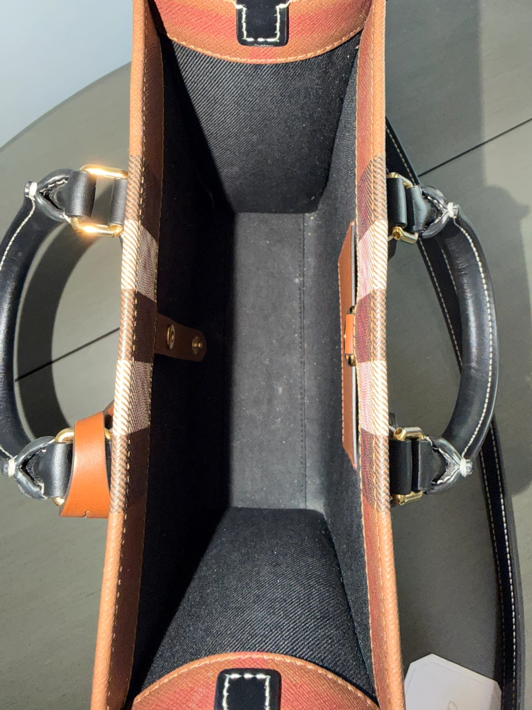 Burberry Small Haymarket Tote Bag - photo 3