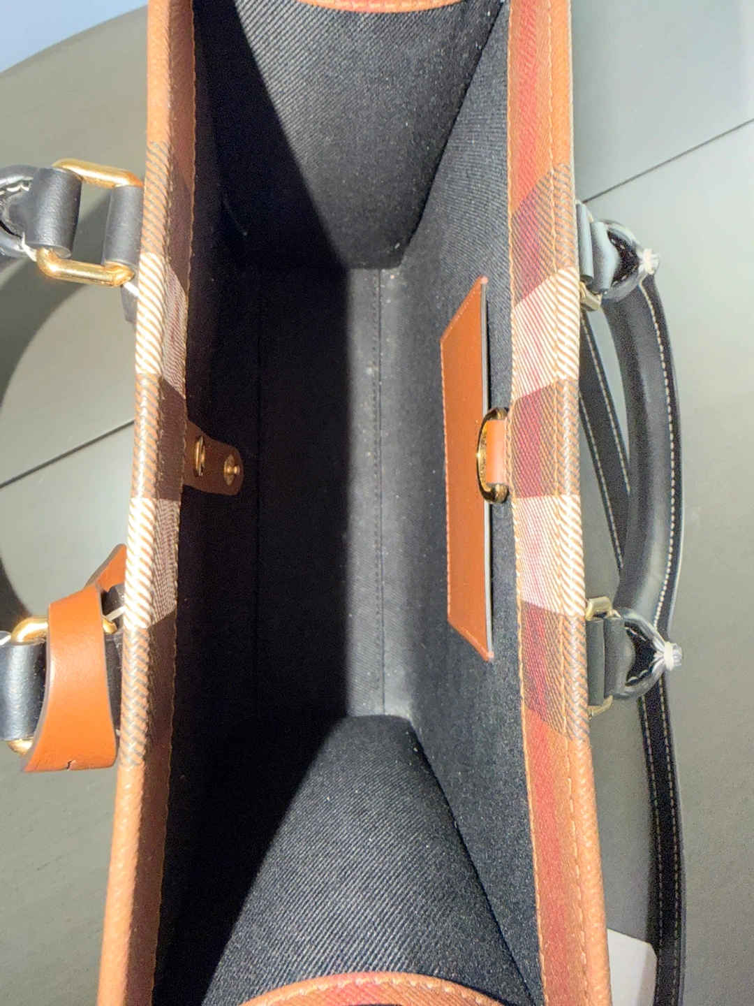 Burberry Small Haymarket Tote Bag - photo 2