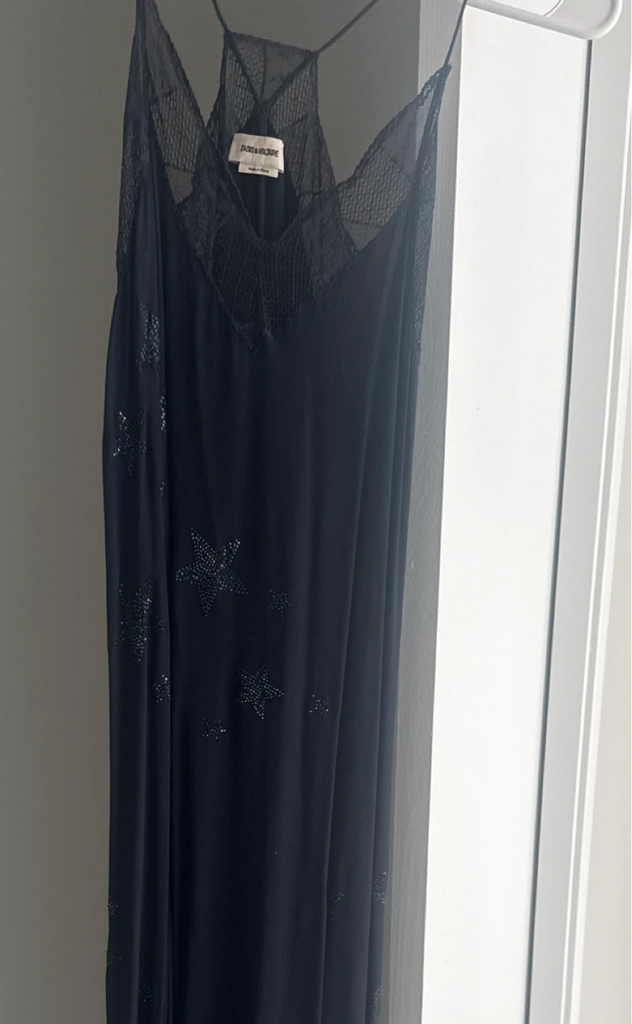 Zadig & Voltaire Dusty Rose Black Star Maxi Slip Dress - photo 4