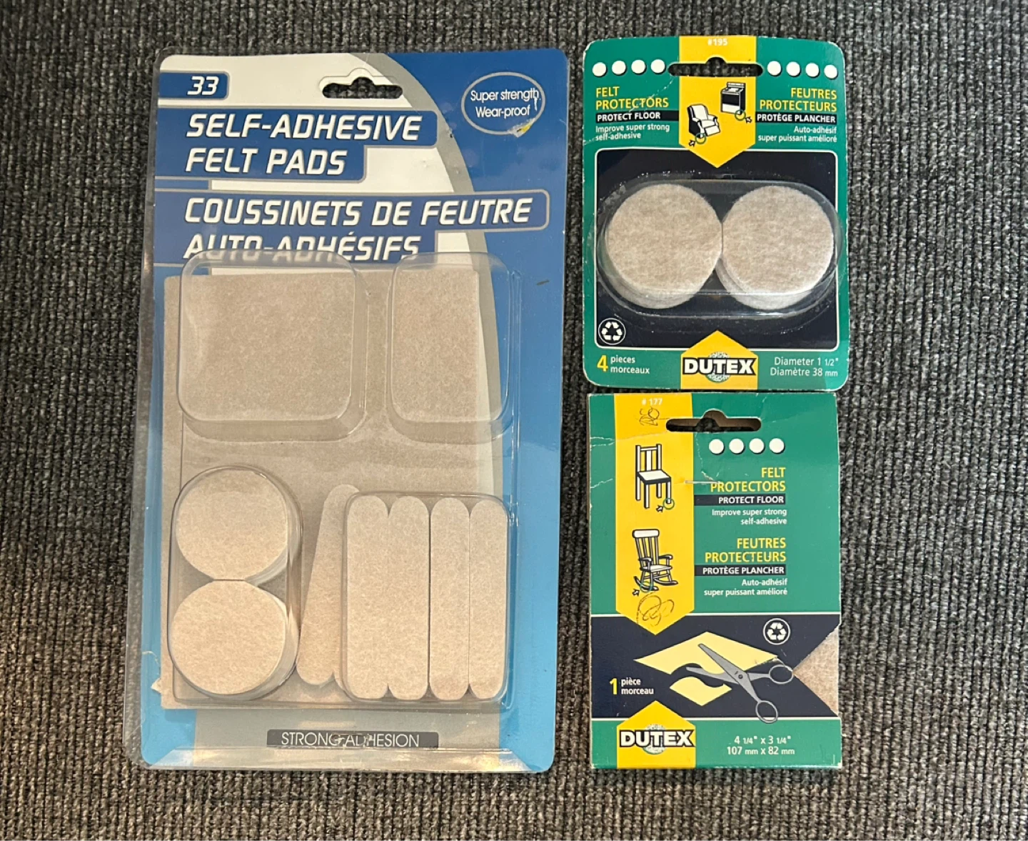 Self-Adhesive Felt Pads & Round Furniture Protectors