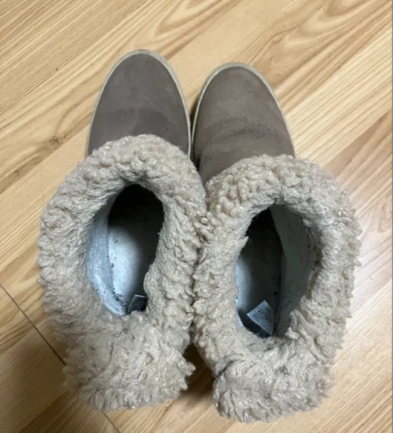 Cougar Brown Suede Winter Boots with Fur Trim - Women's Size 7