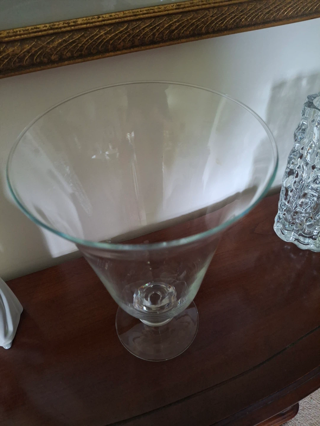 Clear glass vase - photo 3