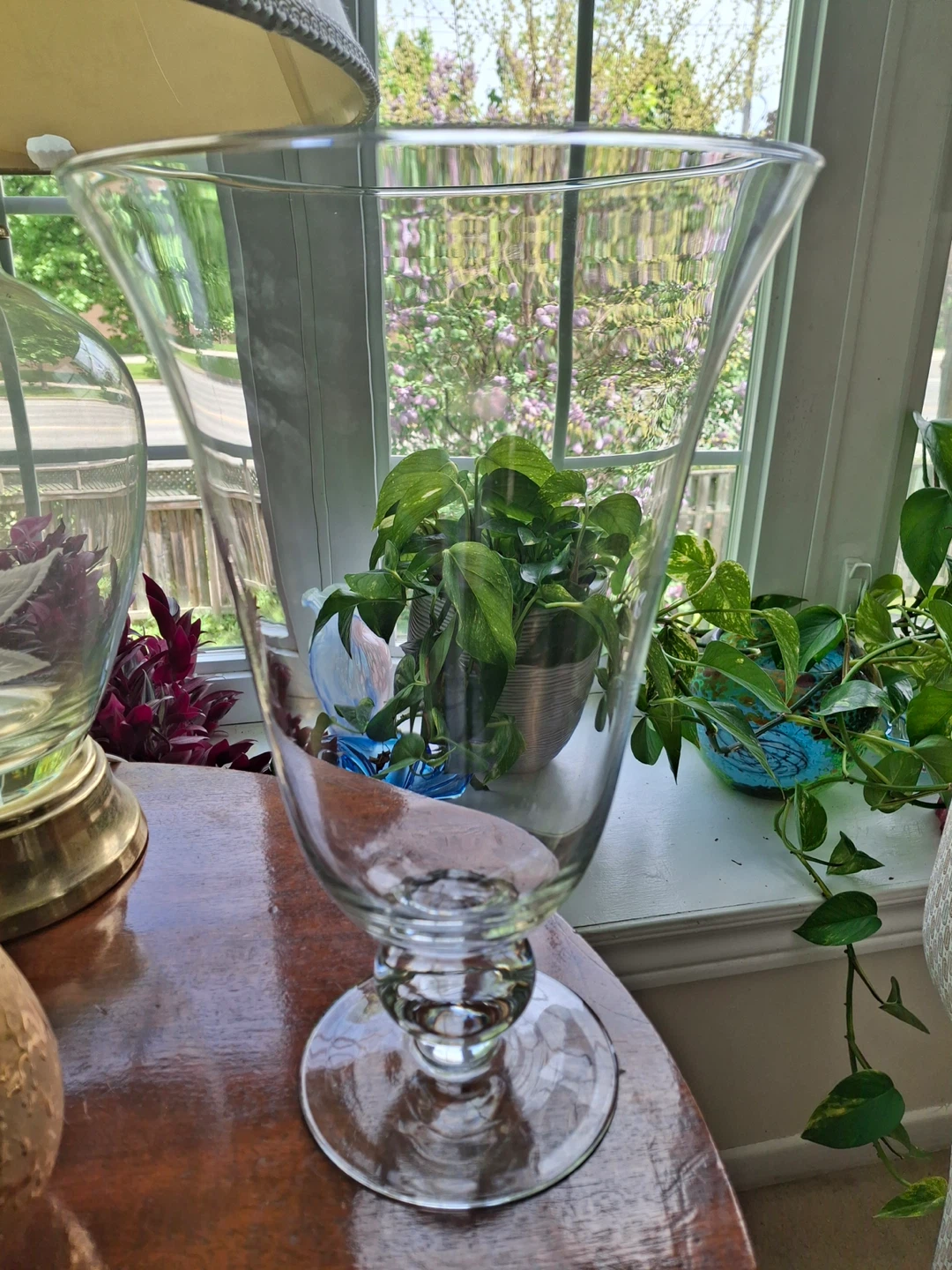 Clear glass vase - photo 4