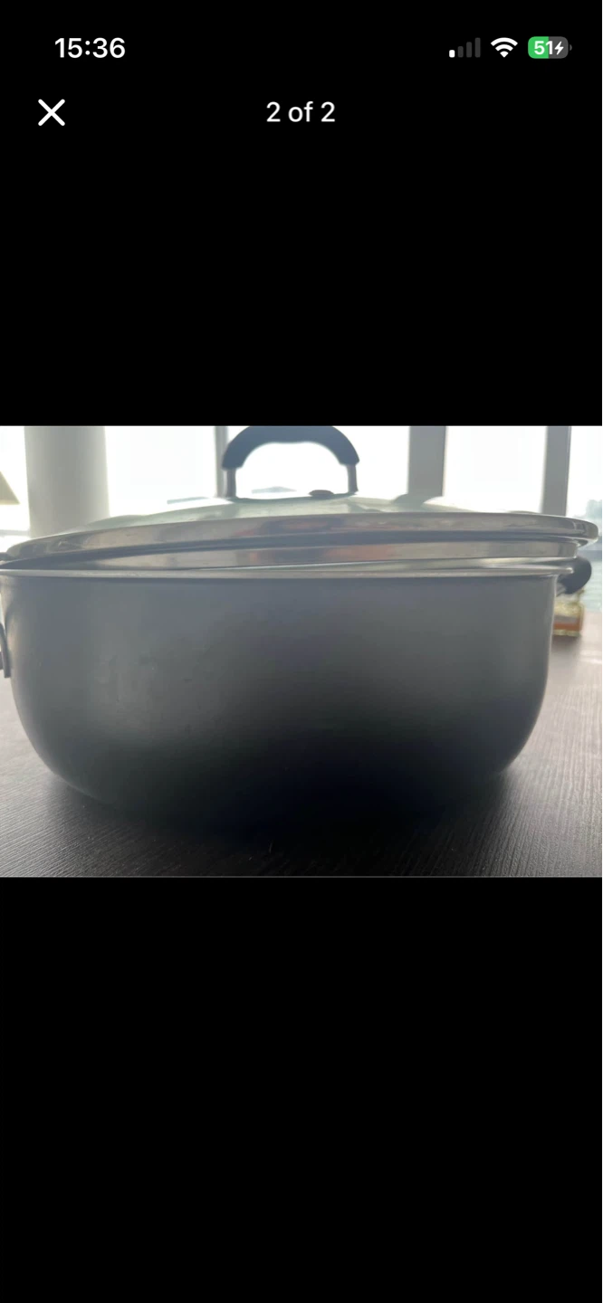 32” Black Stock Pot with Glass Lid - photo 2