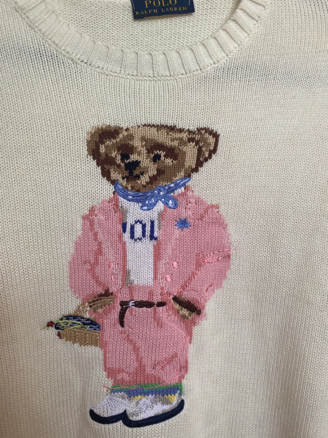 Polo Ralph Lauren Cream Bear Sweater - photo 2