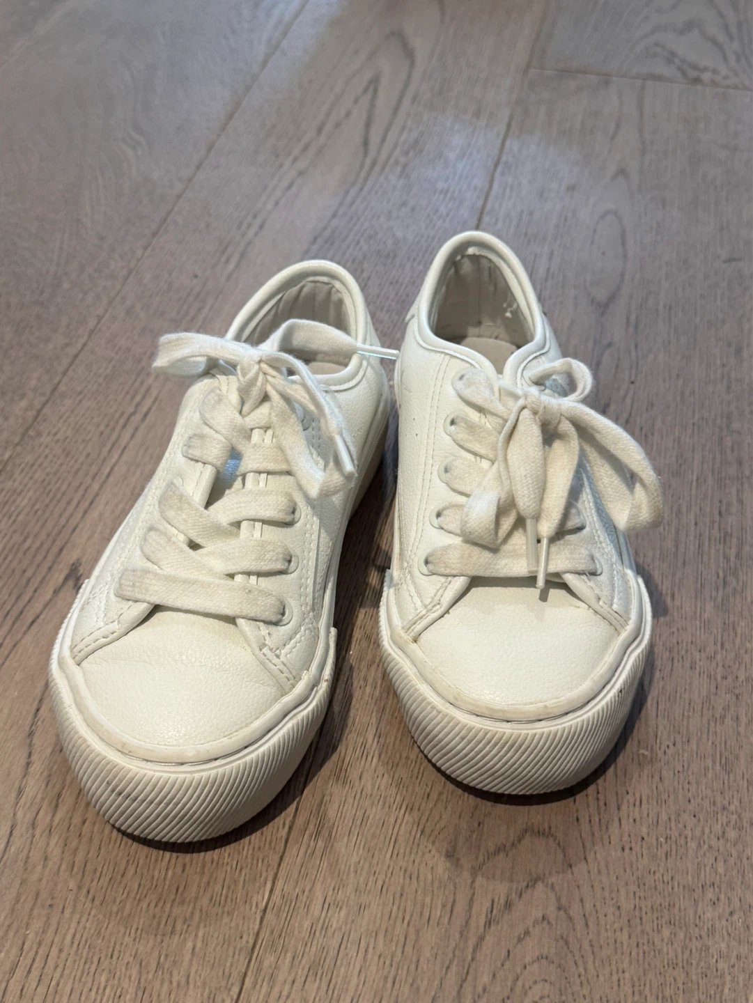 Zara White Lace-Up Sneakers - Size 25 - photo 2