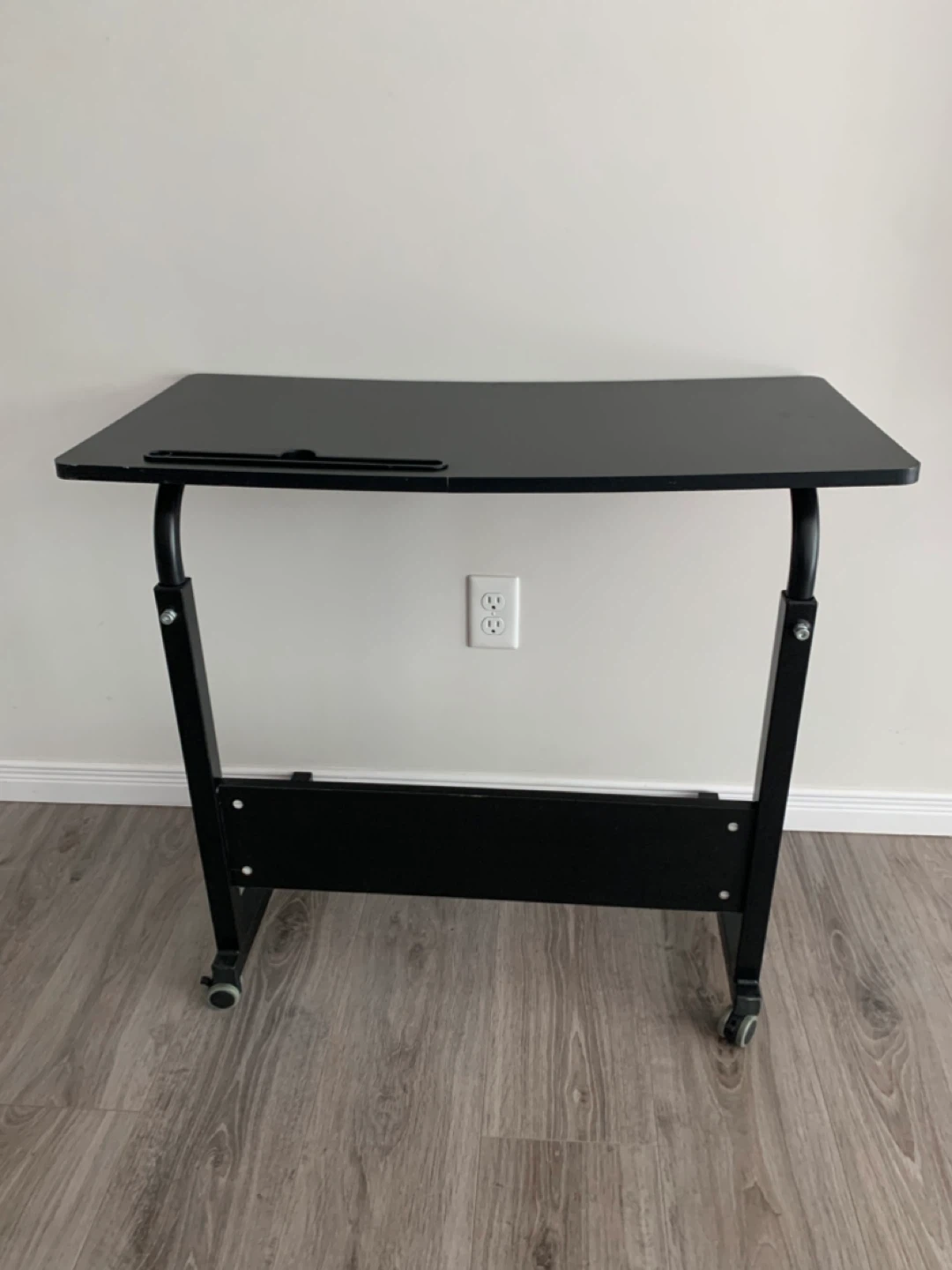 Black Adjustable Height Rolling Desk - photo 3