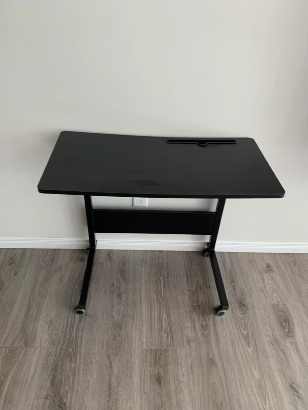 Black Adjustable Height Rolling Desk - photo 2