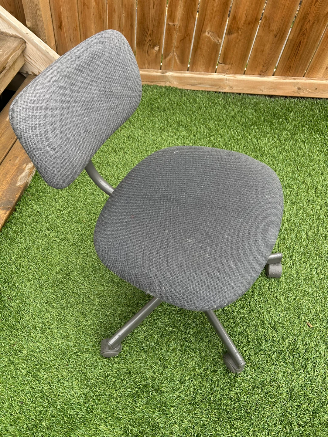 Grey Office Chair with Wheels
