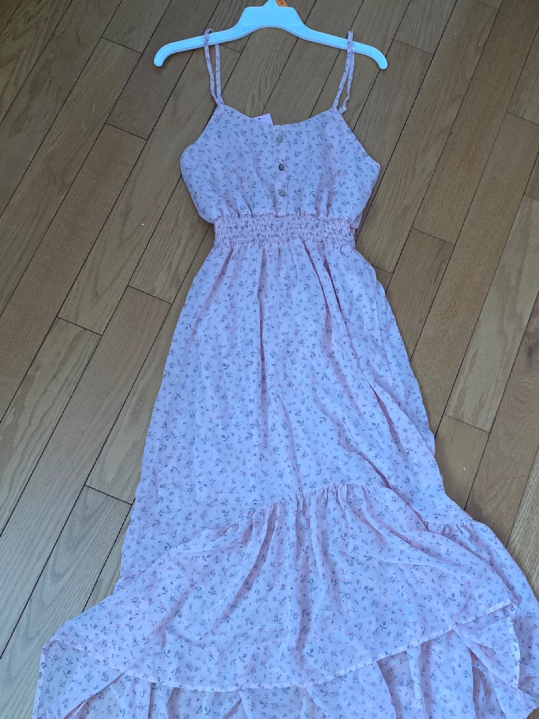 Pink Floral Maxi Dress
