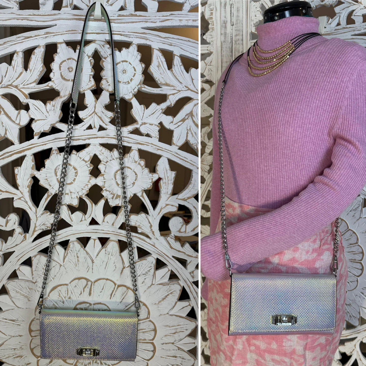 Rebecca Minkoff Love In Charge Iridescent Crossbody Battery Bag