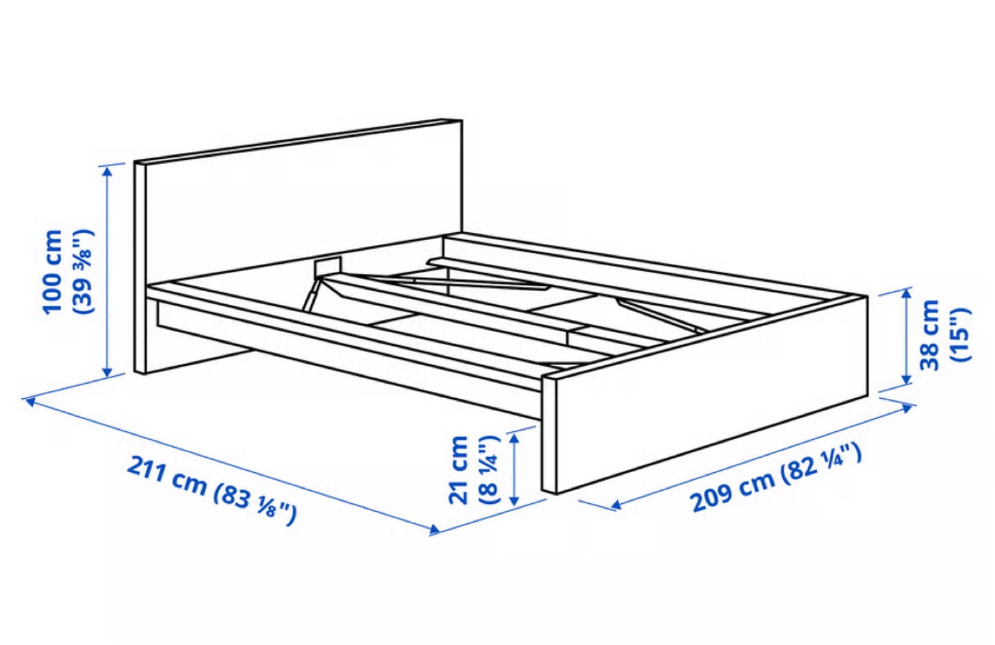 IKEA - Black king Bed Frame - photo 2