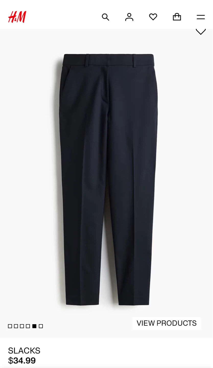 H&M Women's Navy Slacks Size US 4