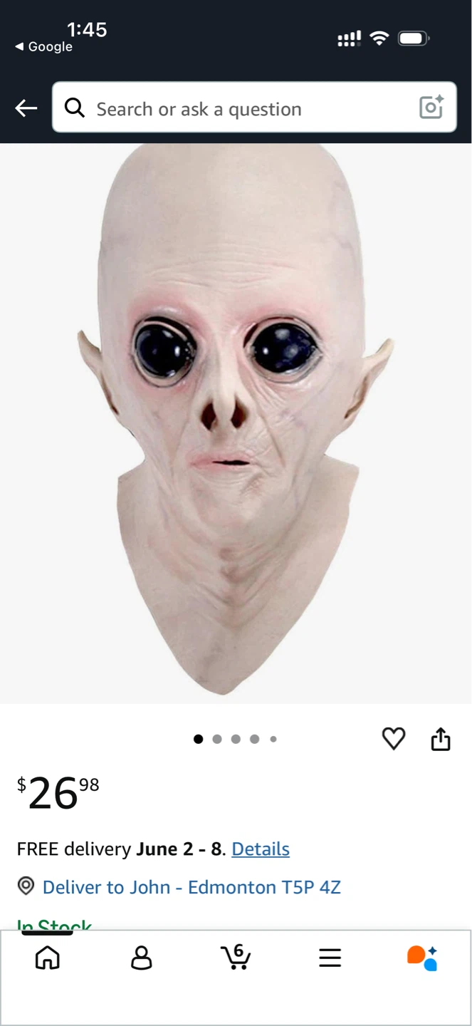 COPYLOVE Alien Head Mask for Adults - photo 5