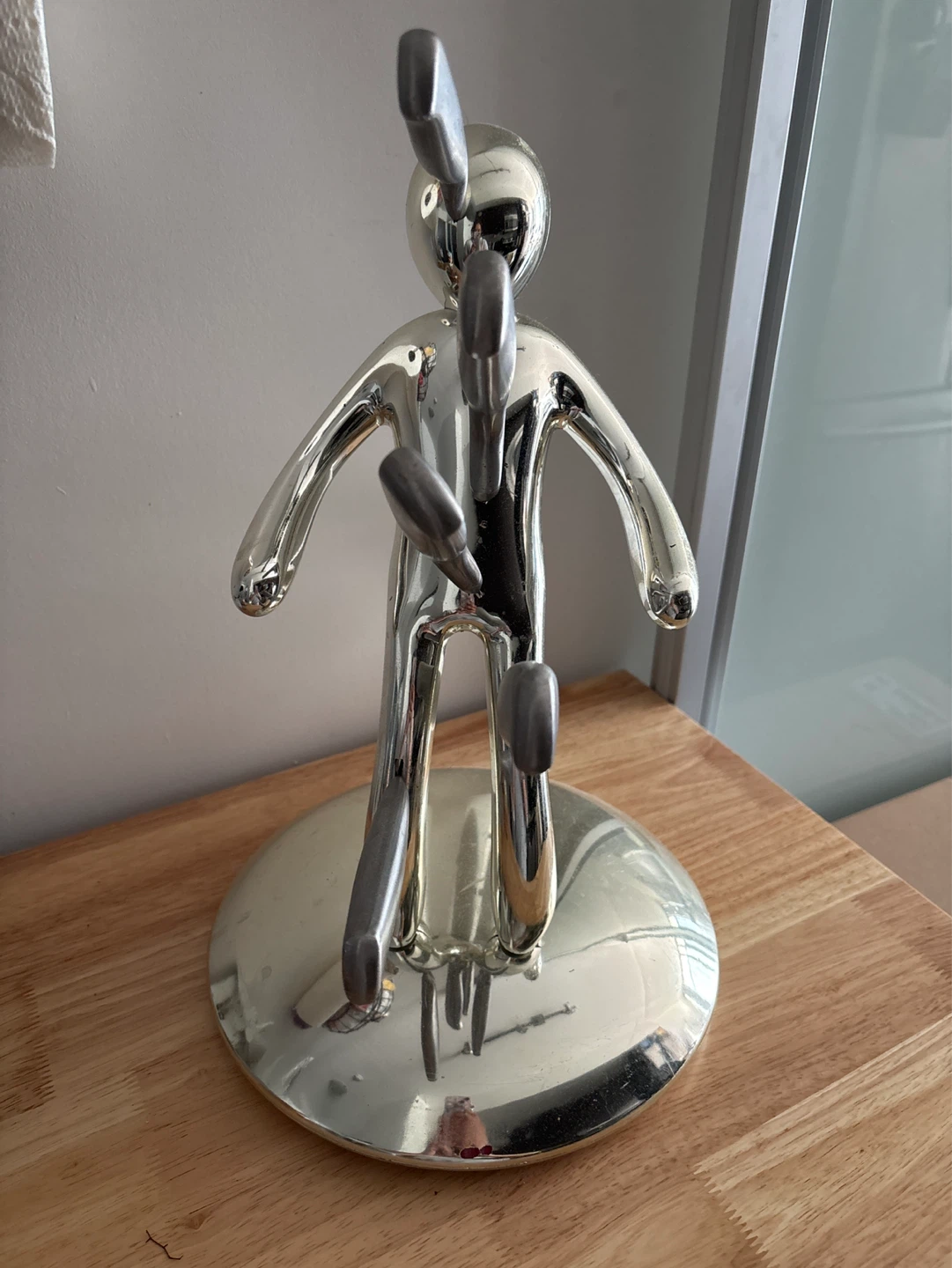 Chrome Man Knife Block Holder