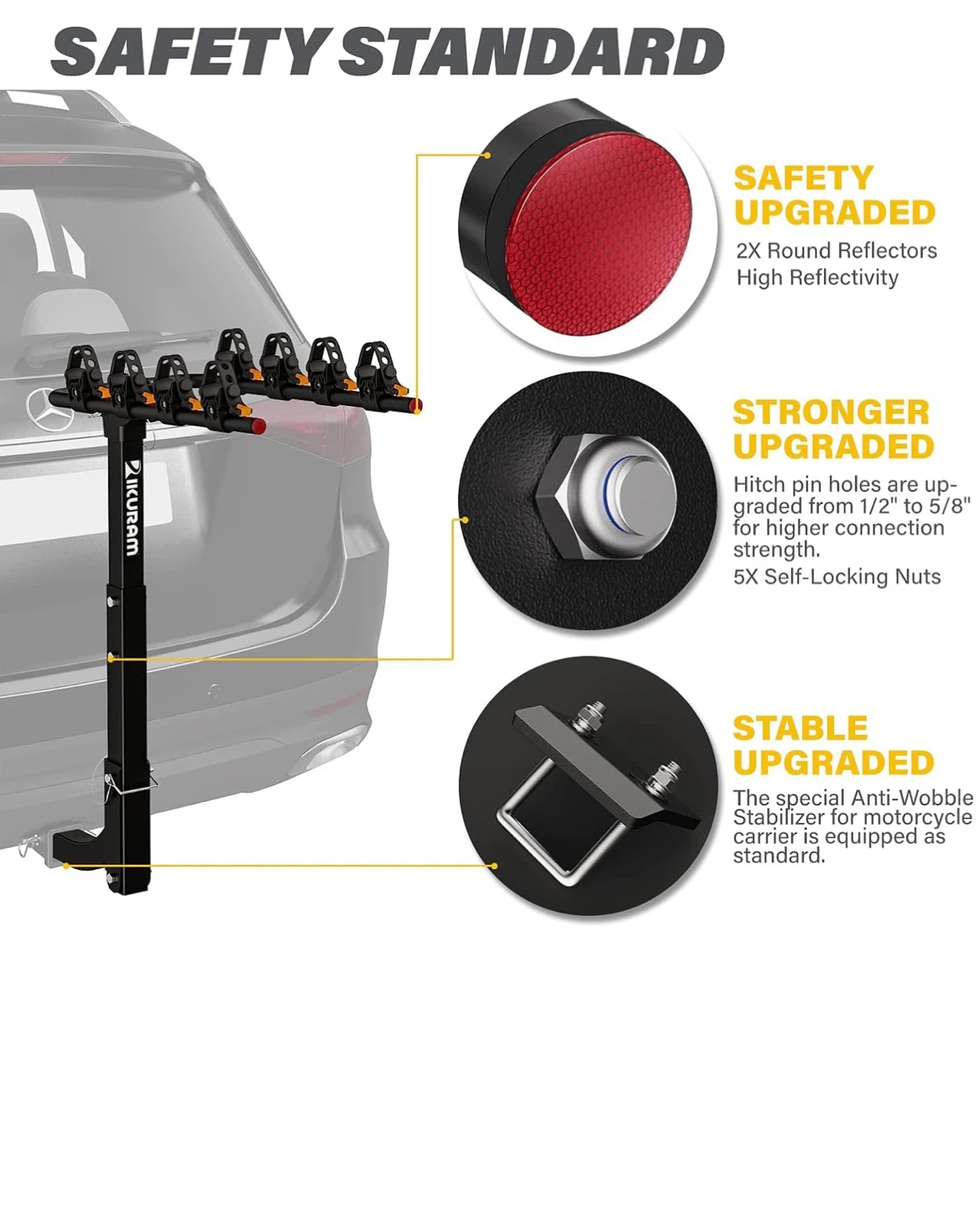 IKURAM 4-Bike Hitch Mount Bike Rack - photo 2