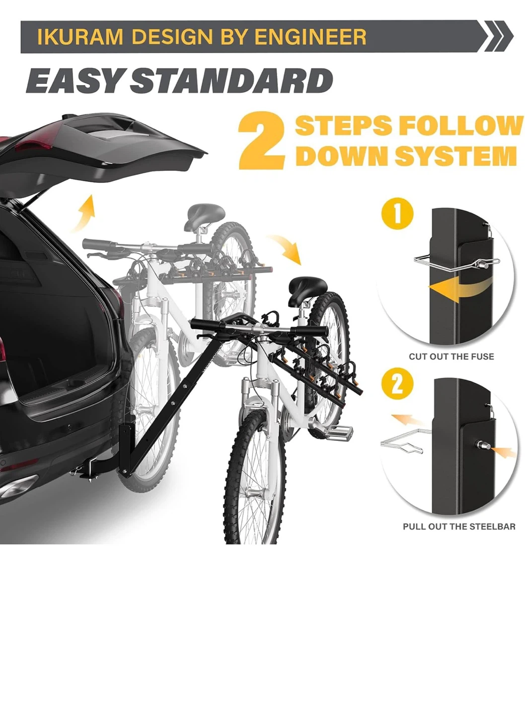 IKURAM 4-Bike Hitch Mount Bike Rack - photo 4