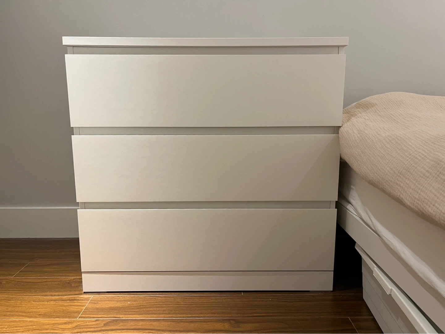 White IKEA MALM Dresser