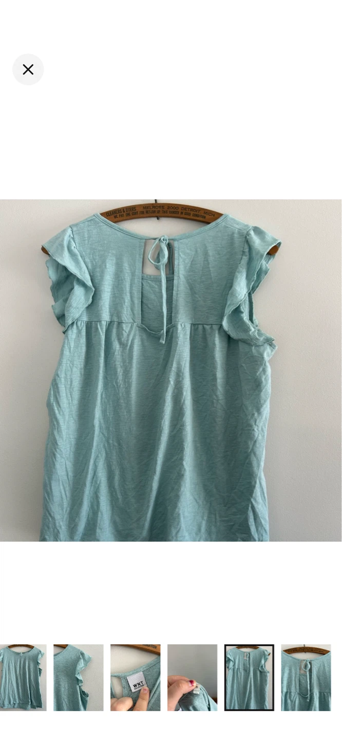 WNT Collection Teal Ruffle Sleeve Top - Size M - photo 5