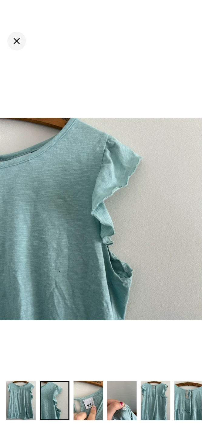 WNT Collection Teal Ruffle Sleeve Top - Size M - photo 2