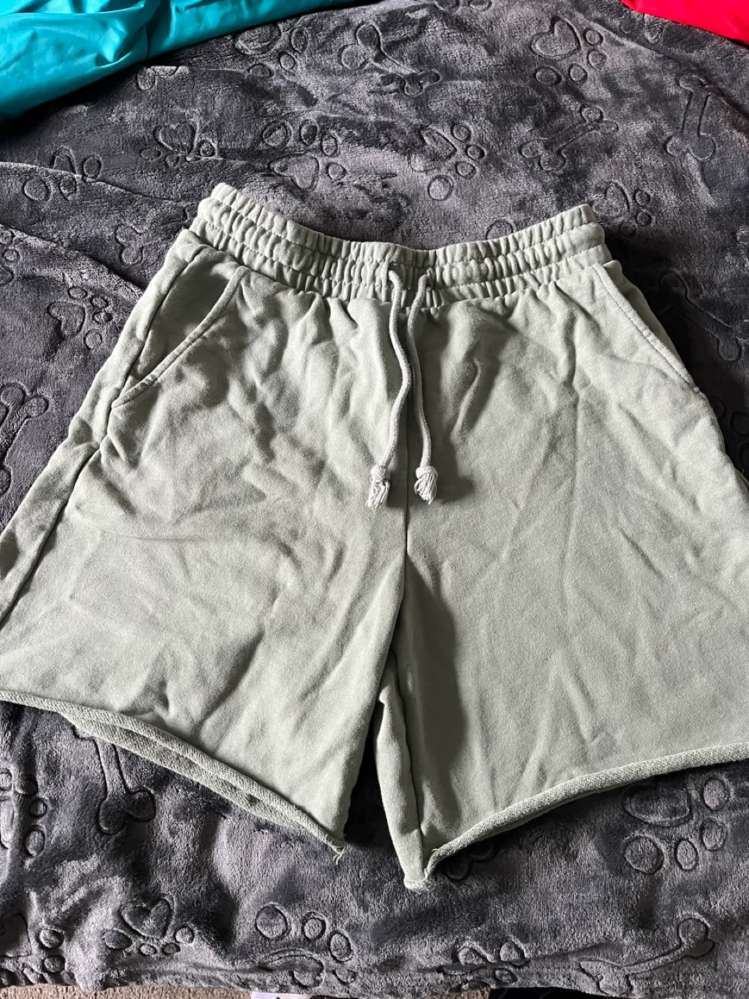 H&M Women's Green Cotton Shorts Size S