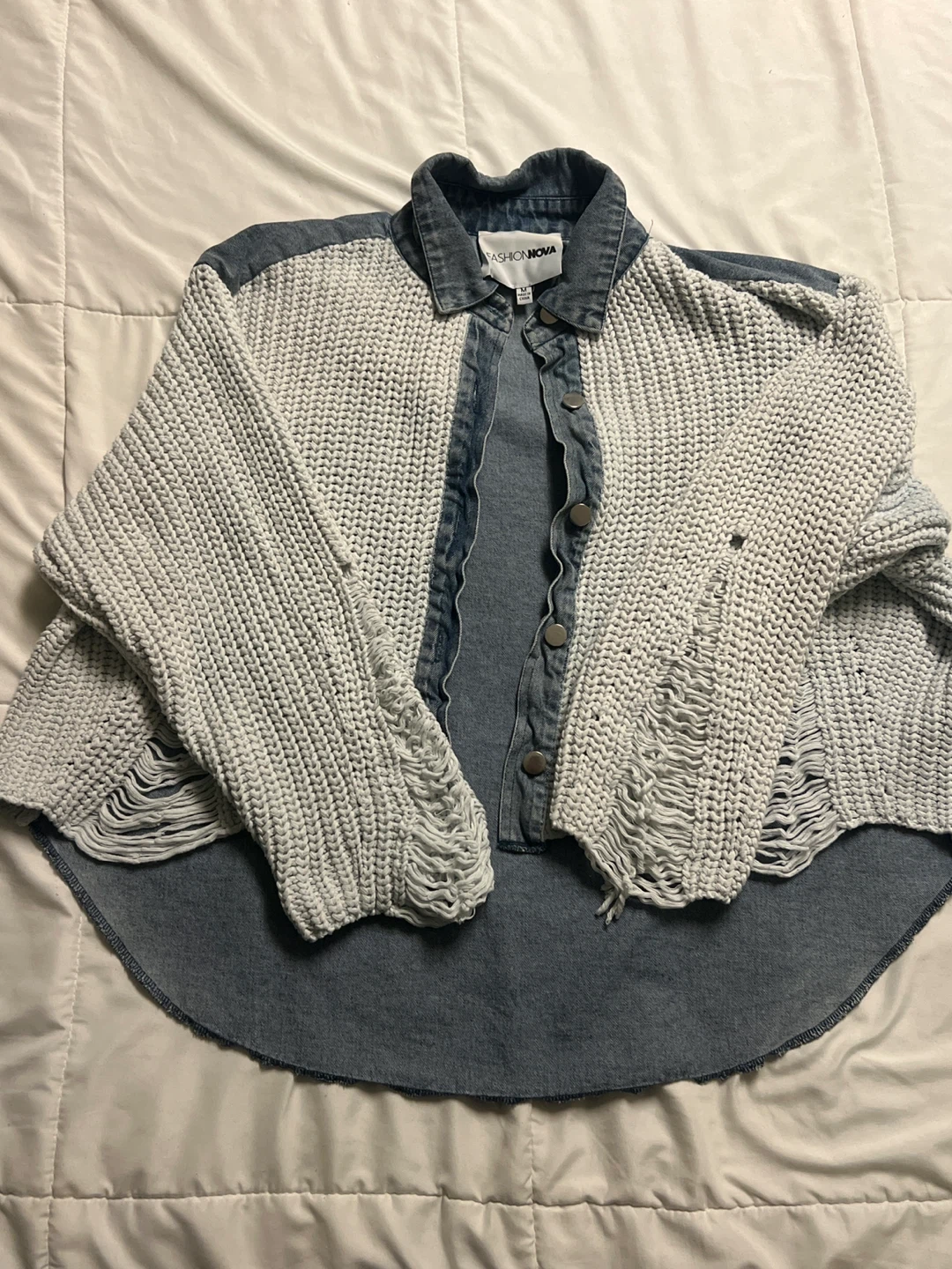 Fashion Nova Denim & Knit Jacket - photo 2