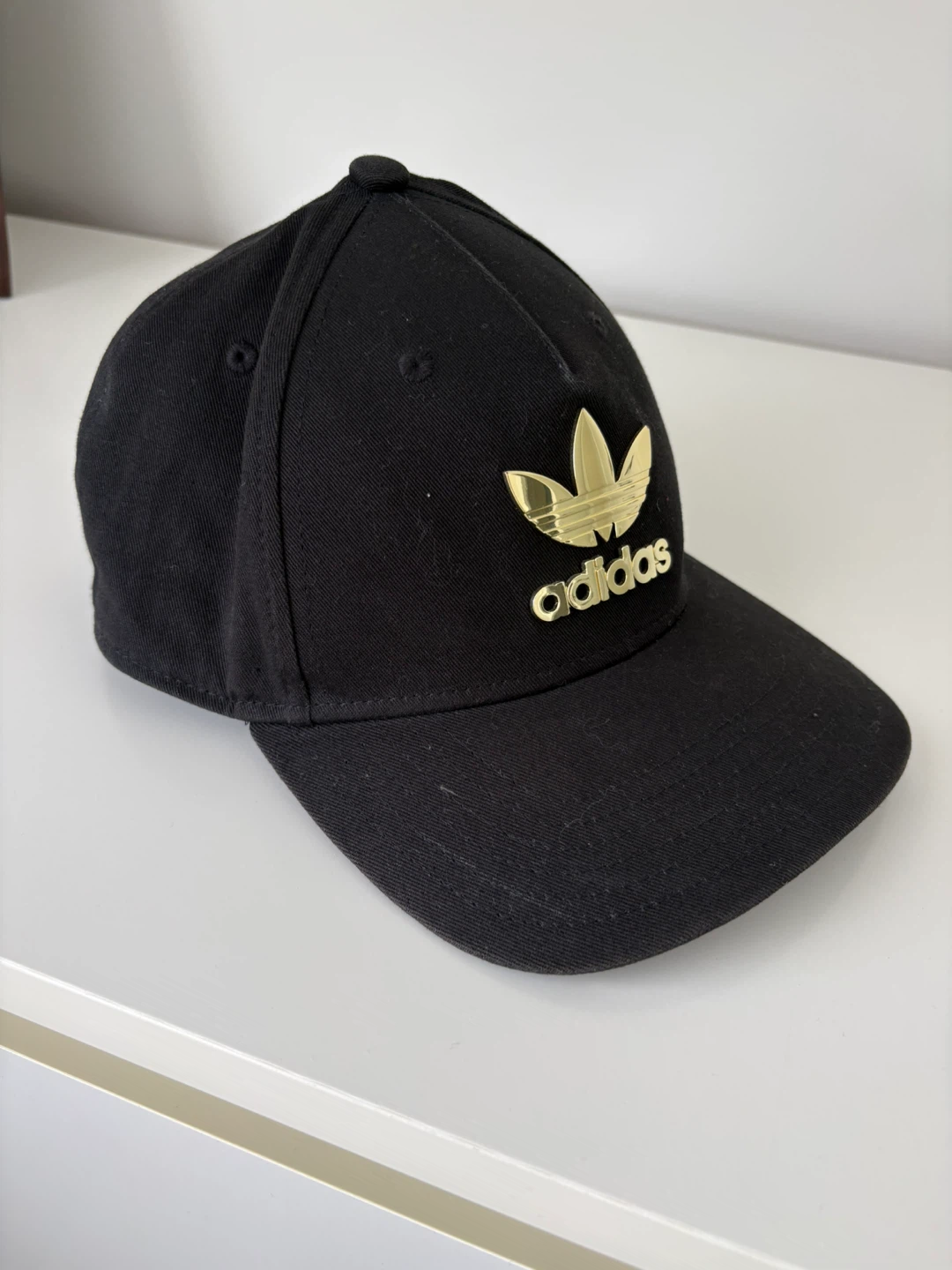Adidas Black Baseball Cap with Gold Logo