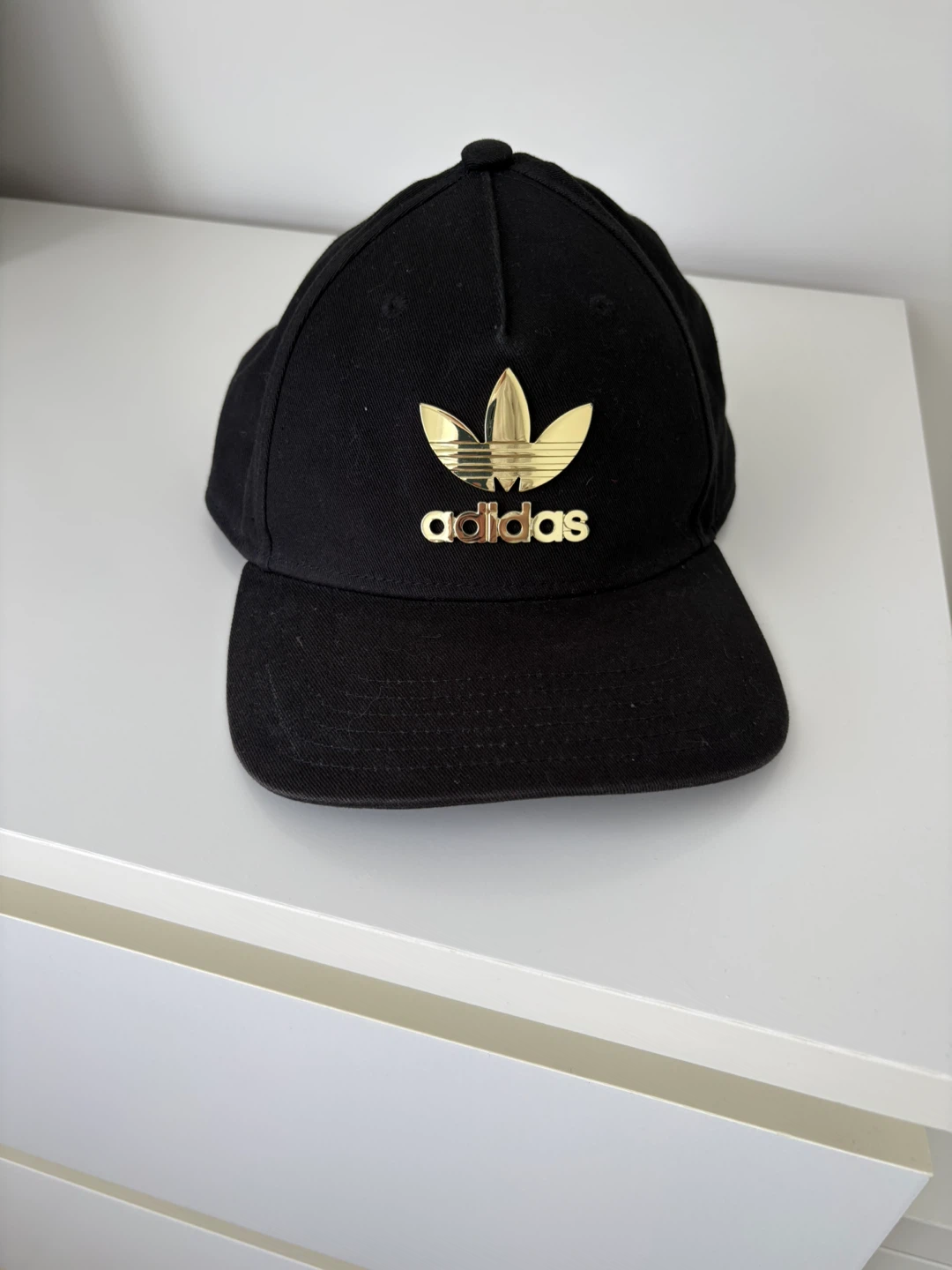 Adidas Black Baseball Cap with Gold Logo - photo 3