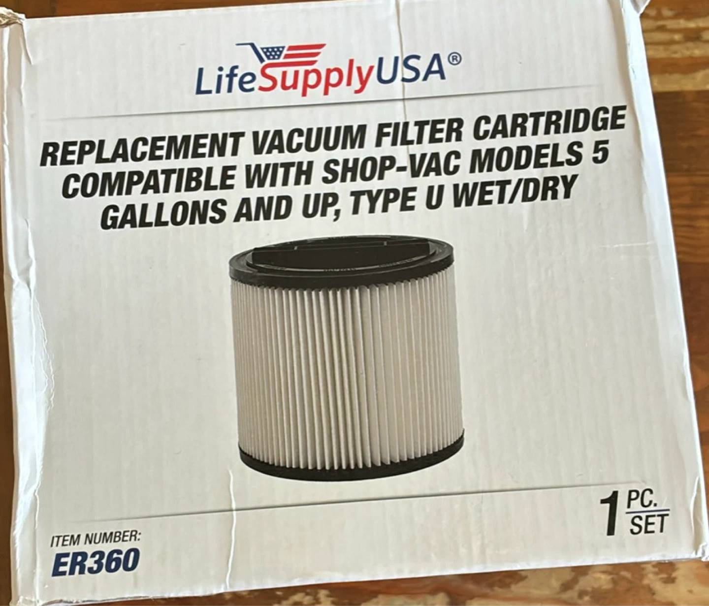 LifeSupplyUSA Replacement Vacuum Filter Cartridge ER360