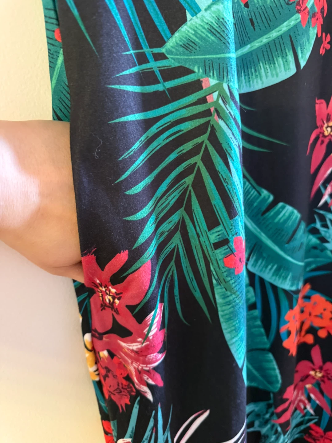 Tropical Floral Maxi Dress with Pockets and slit sides - photo 4
