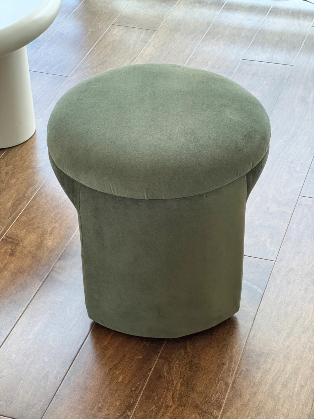 Modern Velvet Accent Stool / Ottoman – Sage Green - photo 2